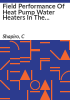 Field_performance_of_heat_pump_water_heaters_in_the_northeast