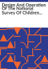 Design_and_operation_of_the_National_Survey_of_Children_with_Special_Health_Care_Needs
