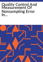 Quality_control_and_measurement_of_nonsampling_error_in_the_Health_Interview_Survey