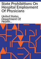 State_prohibitions_on_hospital_employment_of_physicians