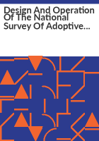 Design_and_operation_of_the_National_Survey_of_Adoptive_Parents_of_Children_with_Special_Health_Care_Needs__2008