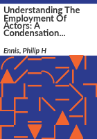 Understanding_the_employment_of_actors