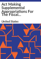 Act_Making_Supplemental_Appropriations_for_the_Fiscal_Year_Ending_September_30__2009__and_for_Other_Purposes