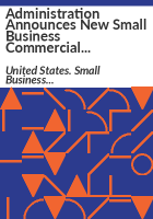 Administration_announces_new_small_business_commercial_real_estate_and_working_capital_programs